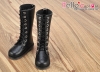 【TY02-1】Taeyang 綁帶多孔基本款．中筒靴 # Black